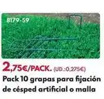 BricoCentro Pack 10 grapas para fijación de césped artificial o malla oferta