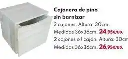 BricoCentro Cajonera de pino sin barnizar oferta
