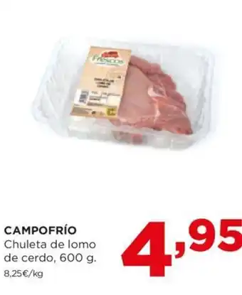 Alimerka CAMPOFRÍO Chuleta de lomo de cerdo, 600 g oferta