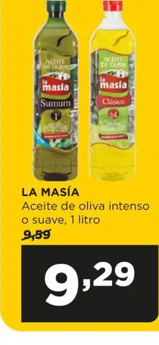 Alimerka LA MASÍA Aceite de oliva intenso o suave, 1 litro oferta