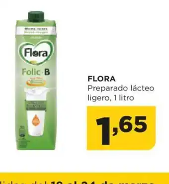 Alimerka FLORA Preparado lácteo ligero, 1 litro oferta