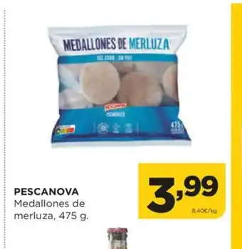 Alimerka PESCANOVA Medallones de merluza, 475 g. oferta