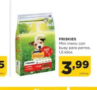 Alimerka FRISKIES Mini menu con buey para perros oferta