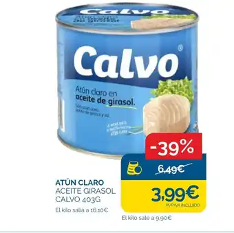 Supermercados La Despensa ATÚN CLARO ACEITE GIRASOL CALVO 403G oferta
