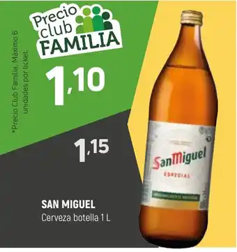 Coviran SAN MIGUEL Cerveza botella 1 L oferta