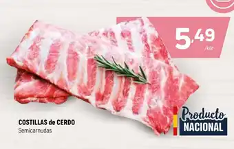 Coviran COSTILLAS de CERDO Semicarnudas oferta