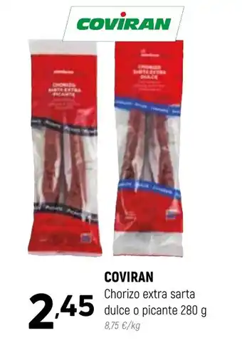 Coviran COVIRAN Chorizo extra sarta dulce o picante 280 g oferta