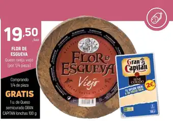 Coviran FLOR DE ESGUEVA Queso oveja viejo (por 1/4 pieza) oferta