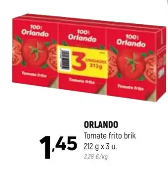 Coviran ORLANDO Tomate frito brik 212 g x 3 u. oferta