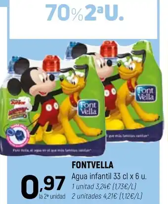 Coviran FONTVELLA Agua infantil 33 cl x 6 u. oferta