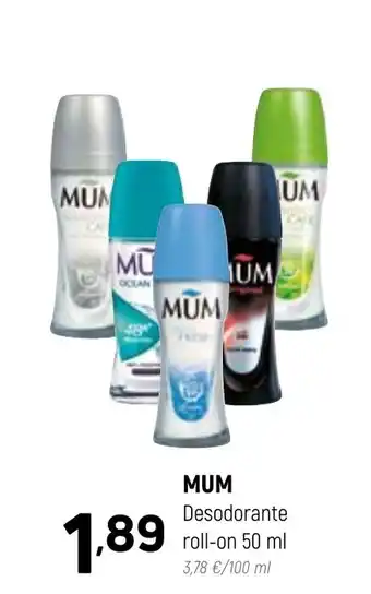 Coviran MUM Desodorante roll-on 50 ml oferta