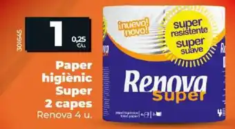 Dia Paper higiènic Super 2 capes oferta