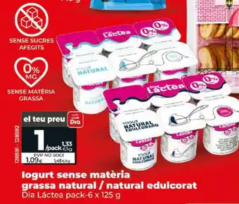 Dia logurt sense matèria grassa natural / natural edulcorat oferta