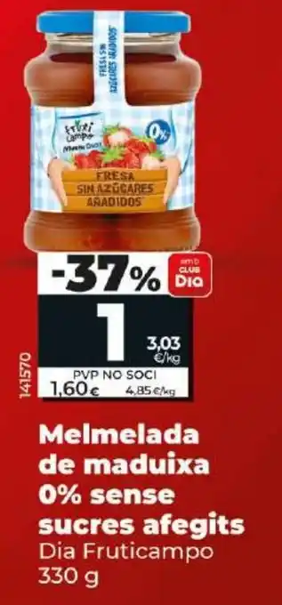 Dia Melmelada de maduixa 0% sense sucres afegits oferta