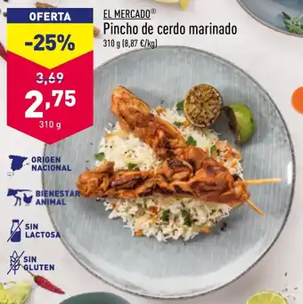 ALDI EL MERCADOⓇ Pincho de cerdo marinado oferta