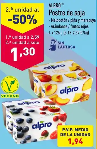 ALDI ALPRO® Postre de soja oferta