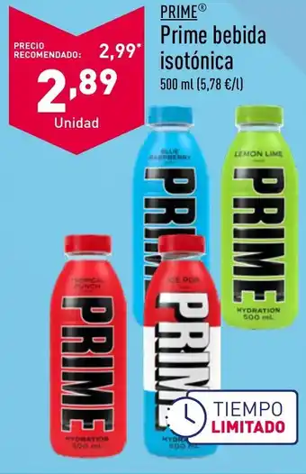 ALDI PRIME® Prime bebida 2,99* isotónica oferta