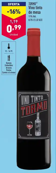 ALDI TORMO® Vino tinto de mesa oferta