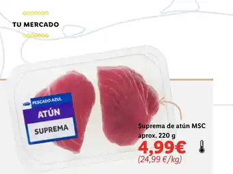 Lidl Suprema de atún MSC aprox. 220 g oferta