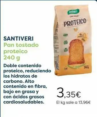 Carrefour Santiveri pan tostado proteico oferta