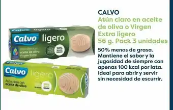 Carrefour Calvo atún claro en aceite de oliva o virgen extra ligero oferta
