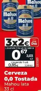 Dia Mahou - cerveza 0.0 tostada oferta