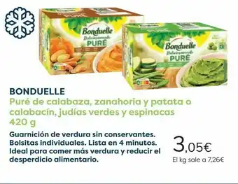 Carrefour Bonduelle puré de calabaza, zanahoria y patata o calabacín, judías verdes y espinacas oferta
