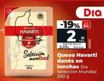 Dia Dia seleccion mundial - queso havarti danes en lonchas oferta