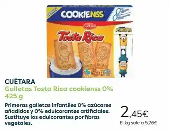 Carrefour Cuétara galletas tosta rica cookienss 0% oferta