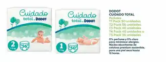 Carrefour Dodot cuidado total pañales t1, t2, t3, t4 o t5 oferta