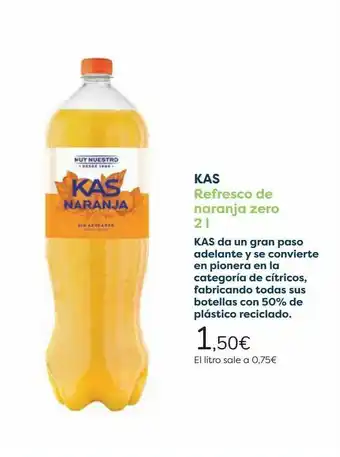 Carrefour Kas refresco de naranja zero oferta