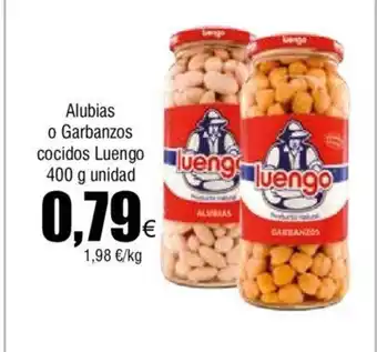 FROIZ Alubias o Garbanzos cocidos Luengo 400 g unidad oferta