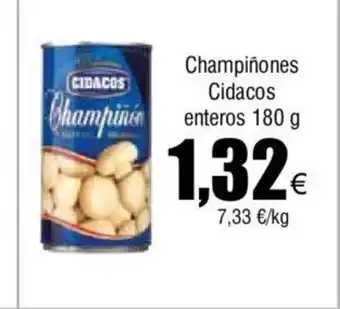 FROIZ Champiñones Cidacos Champing enteros 180 g oferta