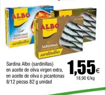 FROIZ Sardina Albo (sardinillas) en aceite de oliva virgen extra, en aceite de oliva o picantonas oferta