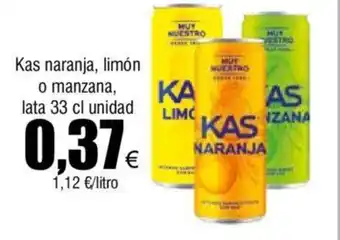 FROIZ o manzana, lata 33 cl unidad Kas naranja, limón oferta