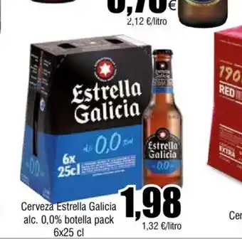 FROIZ Cerveza Estrella Galicia alc. 0,0% botella pack oferta
