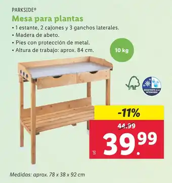 Lidl Mesa para plantas oferta