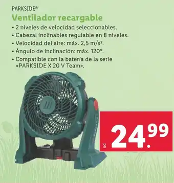 Lidl Ventilador recargable oferta