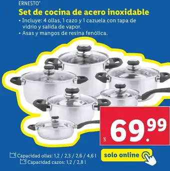 Lidl Set de cocina de acero inoxidable oferta