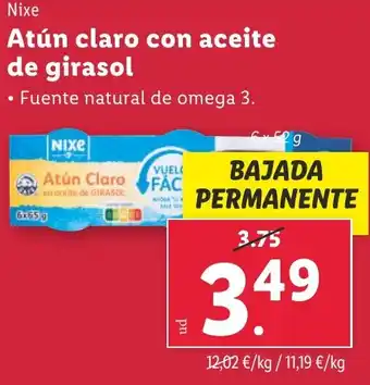 Lidl Atún claro con aceite de girasol oferta