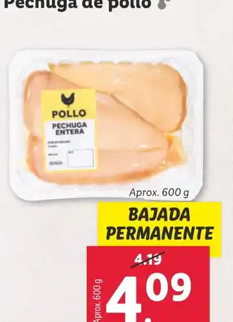 Lidl Pechuga de pollo oferta