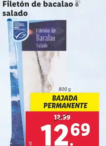Lidl Filetón de bacalao ! salado oferta