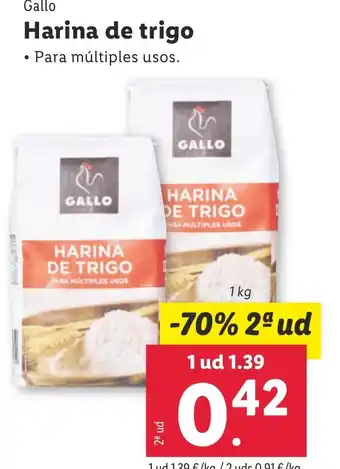 Lidl Harina de trigo oferta