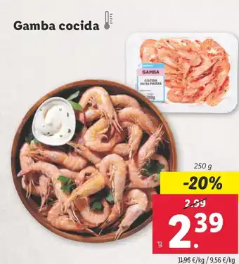 Lidl Gamba cocida oferta