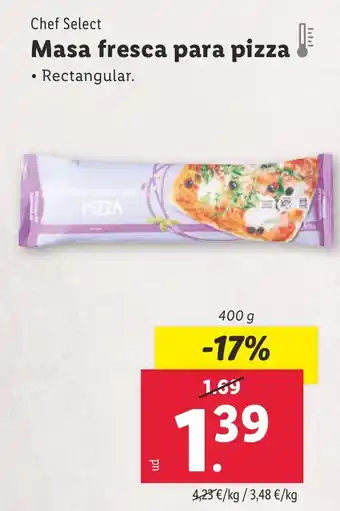 Lidl Masa fresca para pizza oferta