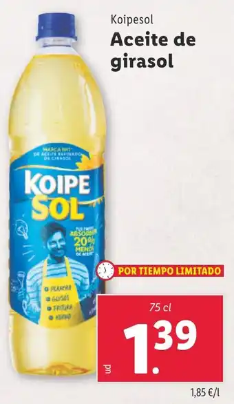 Lidl Koipesol Aceite de girasol oferta