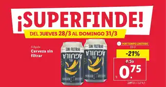 Lidl Cerveza sin filtrar oferta