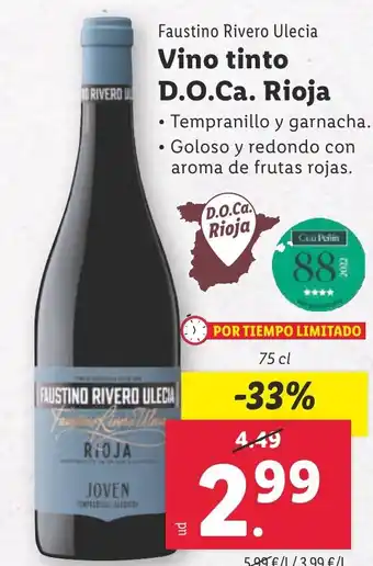 Lidl Vino tinto D.O.Ca. Rioja oferta