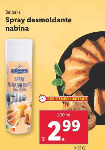 Lidl Spray desmoldante nabina oferta