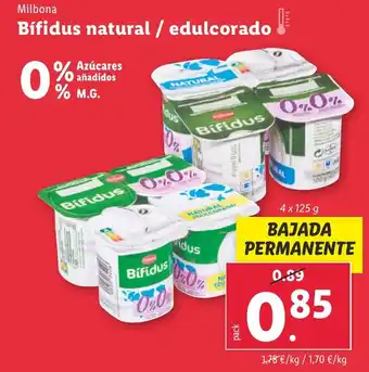 Lidl Bífidus natural / edulcorado ! oferta